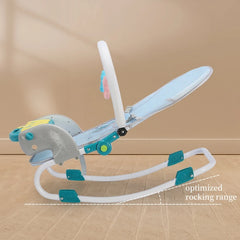 Chaise à bascule 2 en 1 pour bébé de 0 à 12 mois, avec musique et jouets, chaise pivotante à réglage de 4 niveaux, pour nouveau-né, activités pour bébé