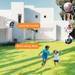 8MP 4K caméra IP Wifi sans fil 5MP AI humain détecter iCSee CCTV balle Surveillance extérieure Protection de sécurité caméra vidéo Cam