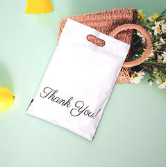 10/50 pièces merci rose Poly Mailer enveloppes adhésives sac bricolage T-shirt sous-vêtements robe Leggings jouets expédition pochettes portables