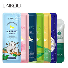 LAIKOU 7 pièces masque Facial hydratant hydratant dormir feuille masques réparateur et nourrissant masque de nuit soins de la peau