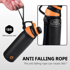 FEIJIAN Thermo bouteille avec couvercle magnétique Sport de plein air bouteille d'eau en acier inoxydable garder le froid isolé flacon sous vide 1000 ml