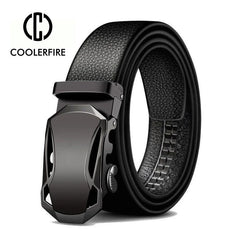 Hommes ceinture en métal marque de luxe boucle automatique en cuir haute qualité ceintures pour hommes travail d'affaires sangle décontractée ZDP001A