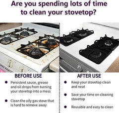 Protecteur de cuisinière à gaz, 4 pièces, revêtement de couverture de cuisinière à gaz, tapis de nettoyage, protection de cuisinière à gaz, accessoires de cuisine