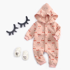 Sanlutoz-Combinaisons d'hiver à manches longues pour bébés, barboteuses à capuche pour bébés filles, vêtements mignons pour tout-petits