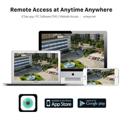 BESDER – caméra de Surveillance extérieure IP POE Ultra HD 4K, 8MP/4MP, H.265, Audio, avec ia, détection de mouvement et alerte, Vision nocturne infrarouge