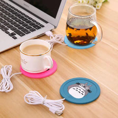 USB plus chaud Gadget dessin animé Silicone mince tasse-Pad café thé boisson usb chauffage plateau tasse Pad bel cadeau