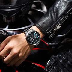 CURREN montres en acier inoxydable pour hommes mode créative cadran lumineux avec chronographe horloge mâle montres décontractées
