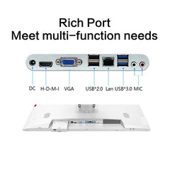 27 pouces tout-en-un PC Core I7 10750H 16GB RAM 512GB SSD OEM AIO ordinateur de bureau monobloc tout en un PC avec batterie UPS