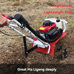 Micro motoculteur, petit motoculteur rotatif agricole à essence, machine de travail du ménage, machine de désherbage, machine de tranchée, labour