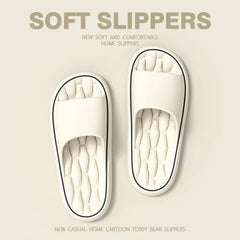 Pantoufles souples Super légères, diapositives simples à la mode, chaussures élastiques EVA, baskets colorées dans la porte, tongs de salle de bain