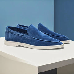 Mocassins classiques en cuir suédé pour hommes, chaussures décontractées, marque de luxe, respirantes, à enfiler, chaussures de conduite