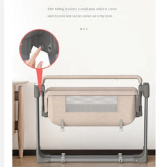Berceau Électrique Multifonction pour Bébé de 0 à 3 ans, Chaise à Bascule Intelligente, mir de Couchage pour Nouveau-né
