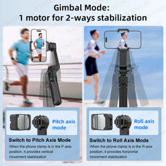 AXNEN-Stabilisateur de téléphone portable série HQ2, cardan pour smartphone GoPro, extension de caméra d'action, perche à selfie, trépied, le plus récent