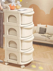 Tiroirs de rangement multicouches, chariot organisateur de chambre à coucher avec roulettes, étagère de rangement pour bébé, supports amovibles pour la maison