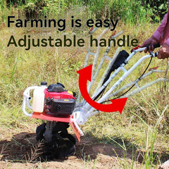 Micro motoculteur, petit motoculteur rotatif agricole à essence, machine de travail du ménage, machine de désherbage, machine de tranchée, labour
