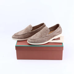 Pas Logo été daim cuir femmes mocassins hommes chaussures plates bout rond sans lacet casual mocassin confortable Mules paresseux femmes chaussures