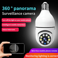 Caméra de surveillance à ampoule LED, budgétaire de sécurité, suivi automatique, vision nocturne, WiFi, 2025 °, 360 Hot, livraison directe
