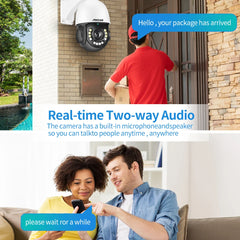 Caméra de Surveillance IP POE hd 8MP PTZ 4K, dispositif de sécurité sans fil, avec Zoom optique couleur nuit, SONY IMX415, Audio et vidéo, Compatible avec Hikvision, RSTP