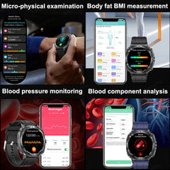 2025 nouveau pour Samsung Galaxy montre 7 acide urique pression artérielle oxygène sanguin analyse du corps montre intelligente ECG + PPG horloge Smartwatch hommes