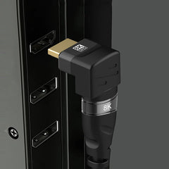 Adaptateur HDMI 2.1, 8K, Angle droit de 90 à 270 degrés, convertisseur mâle à femelle, connecteur d'extension de câble HDMI pour TV, ordinateur portable, moniteur