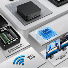 2025 Mini PC Core i9 8950HK Windows 11 Pro ordinateur de bureau ordinateur de jeu 16GB Ram 1TB SSD WiFi6 BT5.2 4K 60Hz petit ordinateur de poche