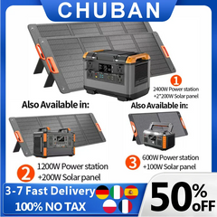 Centrale électrique Portable 2400w, générateur Portable 600w 1200w 600w avec panneau solaire 100w 200w pliable (plusieurs Options) Camping