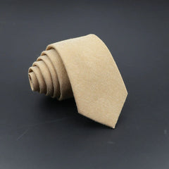 Cravates classiques en coton pour hommes, 6cm, fait à la main, col étroit, rayé, solide, Slim, décontracté, cravate à carreaux, cadeau pour hommes