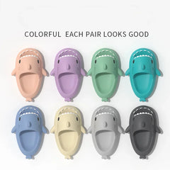 Pantoufles de requin de dessin animé pour femmes et hommes, diapositives de salle de bain d'intérieur, chaussures plates d'été pour Couple, sandales de maison, tongs de plage EVA souples