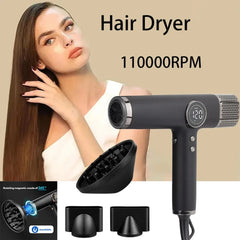110000 Sèche-cheveux professionnel RPM, sans balais, Ions négatifs, 1800W, puissant, à faible bruit, 5 en 1, pour Salon de coiffure, Airwrap Styler