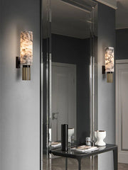 Applique murale américaine rétro en marbre, lampe de salon de restaurant postmoderne, lampe murale suspendue de couloir d'hôtel