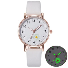 Montres de luxe pour femmes lumineux rétro Femme Montre dames ceinture rétro-éclairage bracelet en cuir montres à Quartz Montre Femme