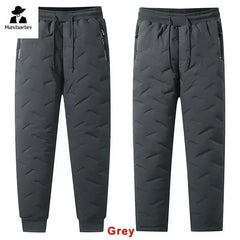 Pantalon de jogging en coton imperméable pour homme, pantalon de ski résistant au froid, poche zippée, laine épaisse, chaud, extérieur, décontracté, hiver, 7XL