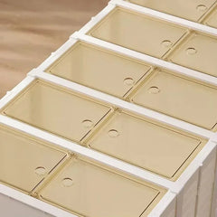 Organisateur de étagères à chaussures pliables pour placard, boîte de rangement de chaussures pliables en plastique, transparente, empilable avec assemblage facile