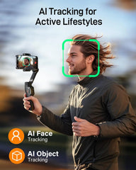 Hohem iSteady X3 SE 3-Axi stabilisateur de cardan avec télécommande et stabilisateur de téléphone pliable pour iPhone/Samsung/Xiaomi/HuaWeii