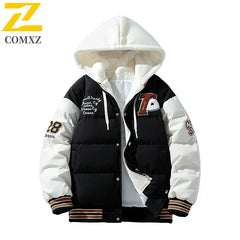 Veste de marque tendance coréenne pour hommes, Parka à capuche, Design brodé, décontractée, pour l'extérieur, Streetwear pour jeunes, nouvelle collection hiver 2024