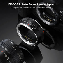Adaptateur K & F Concept EF vers EOS R, mise au point automatique, pour objectif Canon EF EF-S vers objectif Canon EOS R/RF R3 R6 R50, pour appareils photo