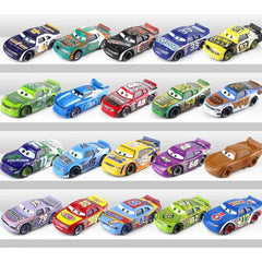 Tous les styles Disney Pixar Cars métal moulé sous pression voitures modèle Lightning McQueen alliage voiture numéro 4.19.28.36.51 101 série de course jouet