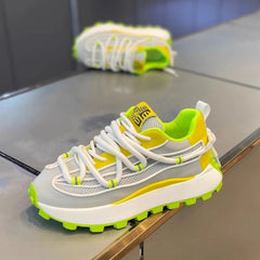 Chaussures de papa en maille respirante, dernières chaussures de sport polyvalentes et décontractées avec semelles épaisses et hauteur élevée pour chaussures de course pour hommes, 2024