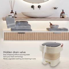 Machine à laver portative pliante de grande capacité, essoreuse de vêtements, mini laveuse à ultrasons, sous-vêtements de voyage, chaussettes, 6l, E27