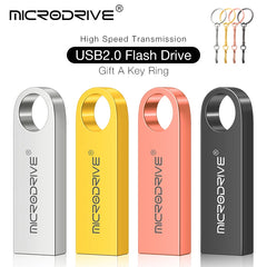 Clé USB étanche, 4 go, 8 go, 16 go, 32 go, 64 go, clé USB en métal, carte mémoire, disque u avec porte-clés
