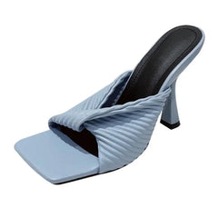 Maogu-Chaussures de Luxe Rose Orange pour Femme, Pantoufles à la Mode, Diapositives, Élégantes, Sandales d'Été à Talons Hauts, Nouvelle Collection 2024