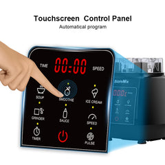 Mixeur digital professionnel 3HP sans BPA 2 LItres avec touche tactile, robot de cuisine blender, mélangeur et presse-agrumes très puissant pour faire de délicieux smoothies glacés aux fruits avec bouton sensitif