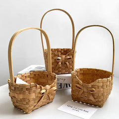 Panier de fleurs fait à la main, tissage à la main, Mini panier de fleurs, boutique de fleurs, Arrangement de fleurs, emballage, rangement d'accessoires de photographie