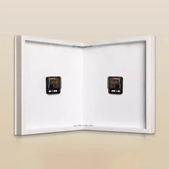 Horloge murale Double face créative salon murale coin horloges Art moderne lumière LED horloge murale décoration suspendue