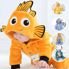 Nemo infantile bébé barboteuses vêtements garçons filles dessin animé pyjamas Cosplay Costume bébé Onesie vêtements nouveau-né à capuche mignon