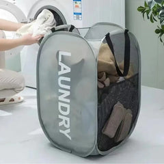 Panier à linge pliable et Durable, grand panier à linge lavable pour vêtements et jouets, organisateur de rangement en maille respirante, accessoires de salle de bains