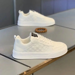 Baskets décontractées à lacets pour hommes, chaussures de planche design, plate-forme plate, chaussures de sport, chaussures de course canisées, mode