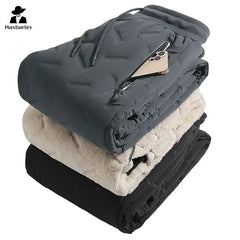 Pantalon de jogging en coton imperméable pour homme, pantalon de ski résistant au froid, poche zippée, laine épaisse, chaud, extérieur, décontracté, hiver, 7XL