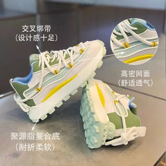 Chaussures de papa en maille respirante, dernières chaussures de sport polyvalentes et décontractées avec semelles épaisses et hauteur élevée pour chaussures de course pour hommes, 2024