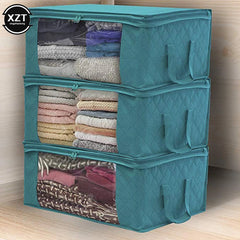 Boîte de rangement pliante pour la maison, étui de collecte de vêtements à la mode, tissu Non tissé avec fermeture éclair, boîte de rangement pour couette résistante à l'humidité